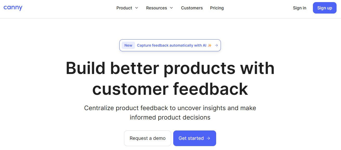 Canny feature request tool