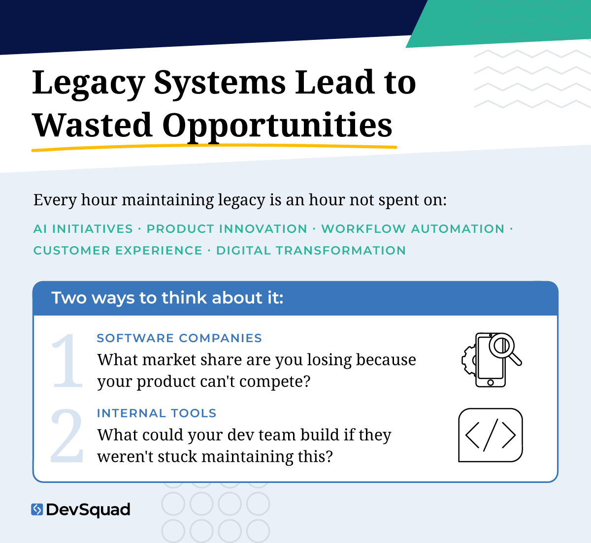 Legacy Systems Lead to Wasted Opportunities