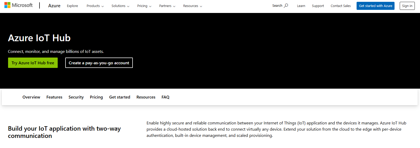 Microsoft Azure IoT Hub