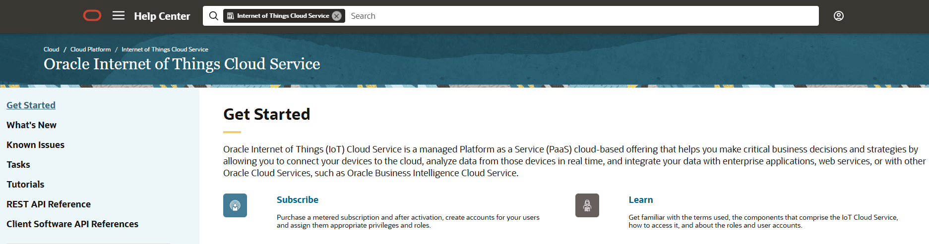 Oracle IoT Cloud