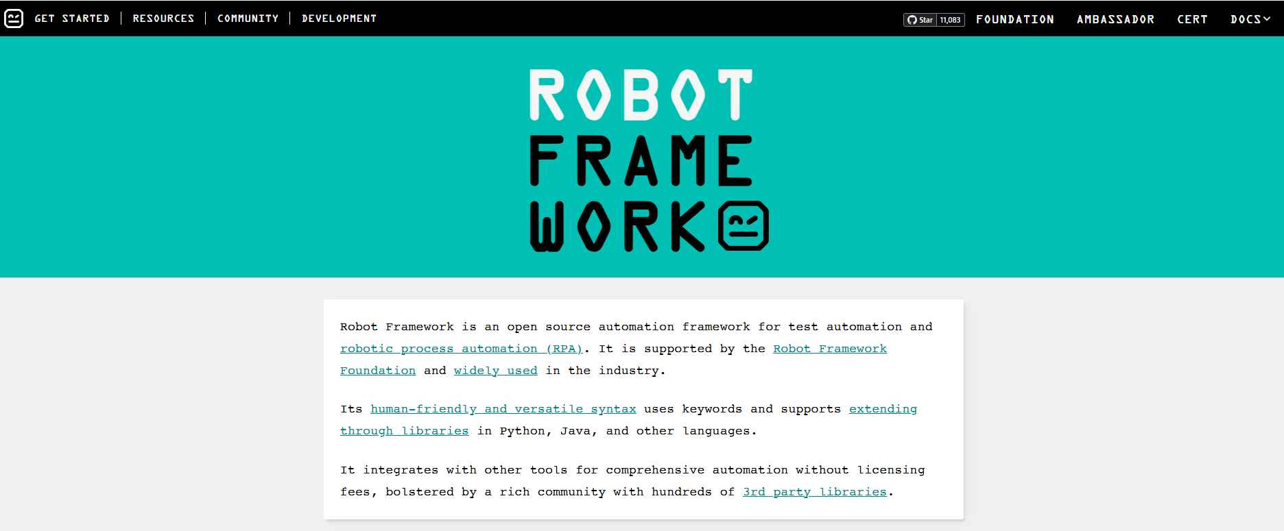 Robot Framework