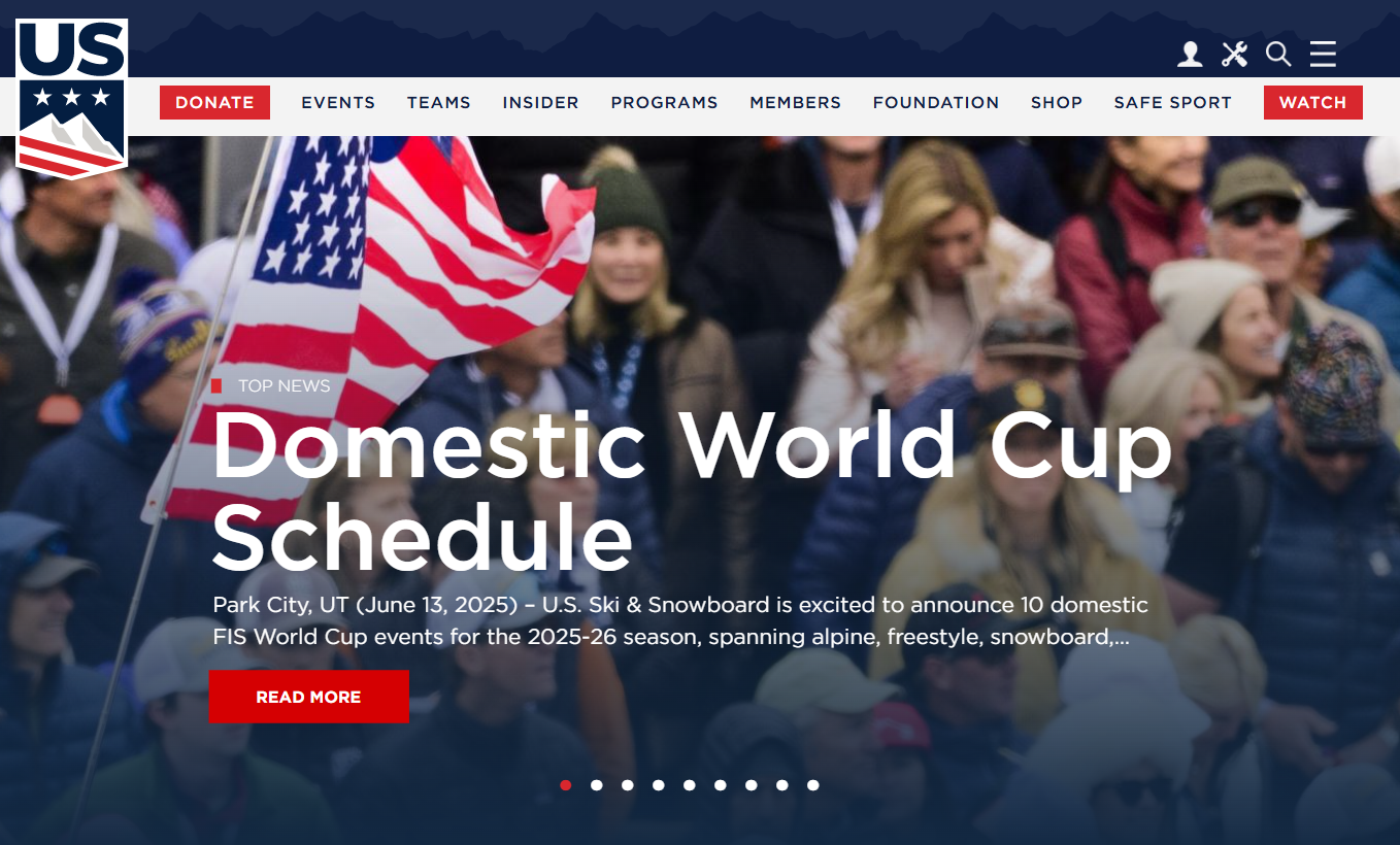 US Ski & Snowboard Team homepage